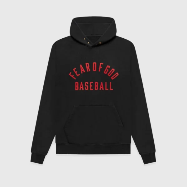 Essentials Fear Of God Baseball Hoodie Black