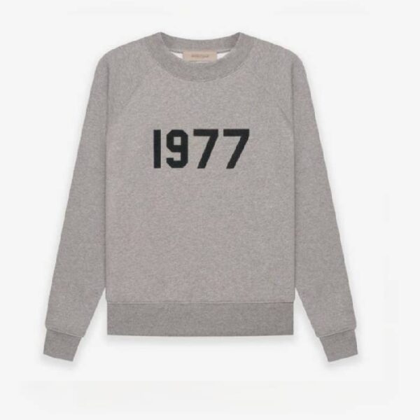 Essentials Crewneck 1977 Dark Gray Sweatshirt