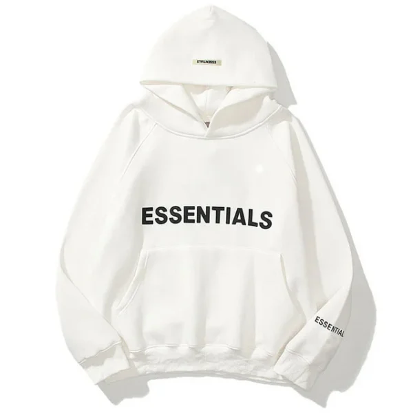 Essentials White Hoodie