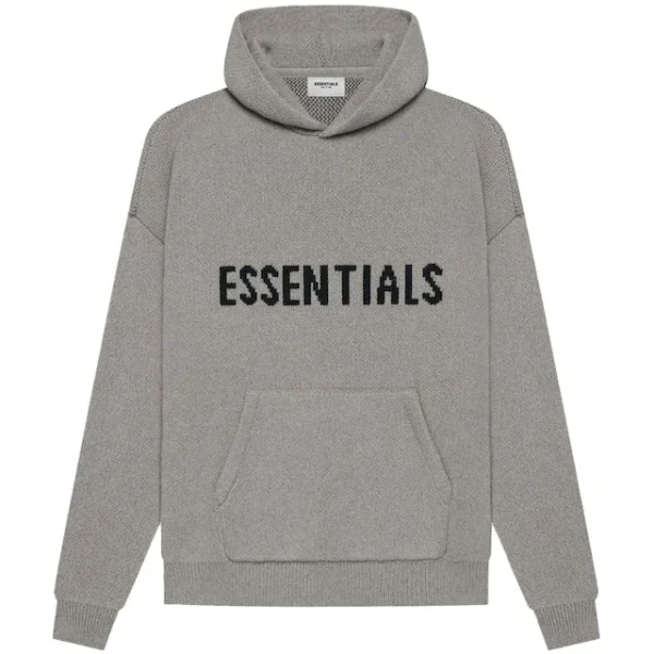 Essentials Knit Hoodie Grey